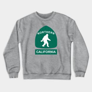 Northern California Bigfoot Sign (vintage look) Crewneck Sweatshirt